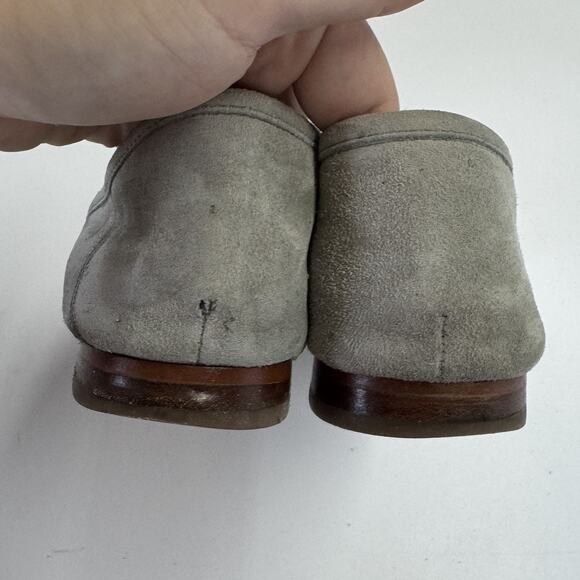 Sam Edelman Shoes Womens Size 8 Gray Suede Loafers Loraine Bit Slip On Flats - Picture 5 of 12
